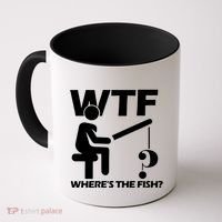 Wtf Wheres The Fish Coffee Mug thumb 0