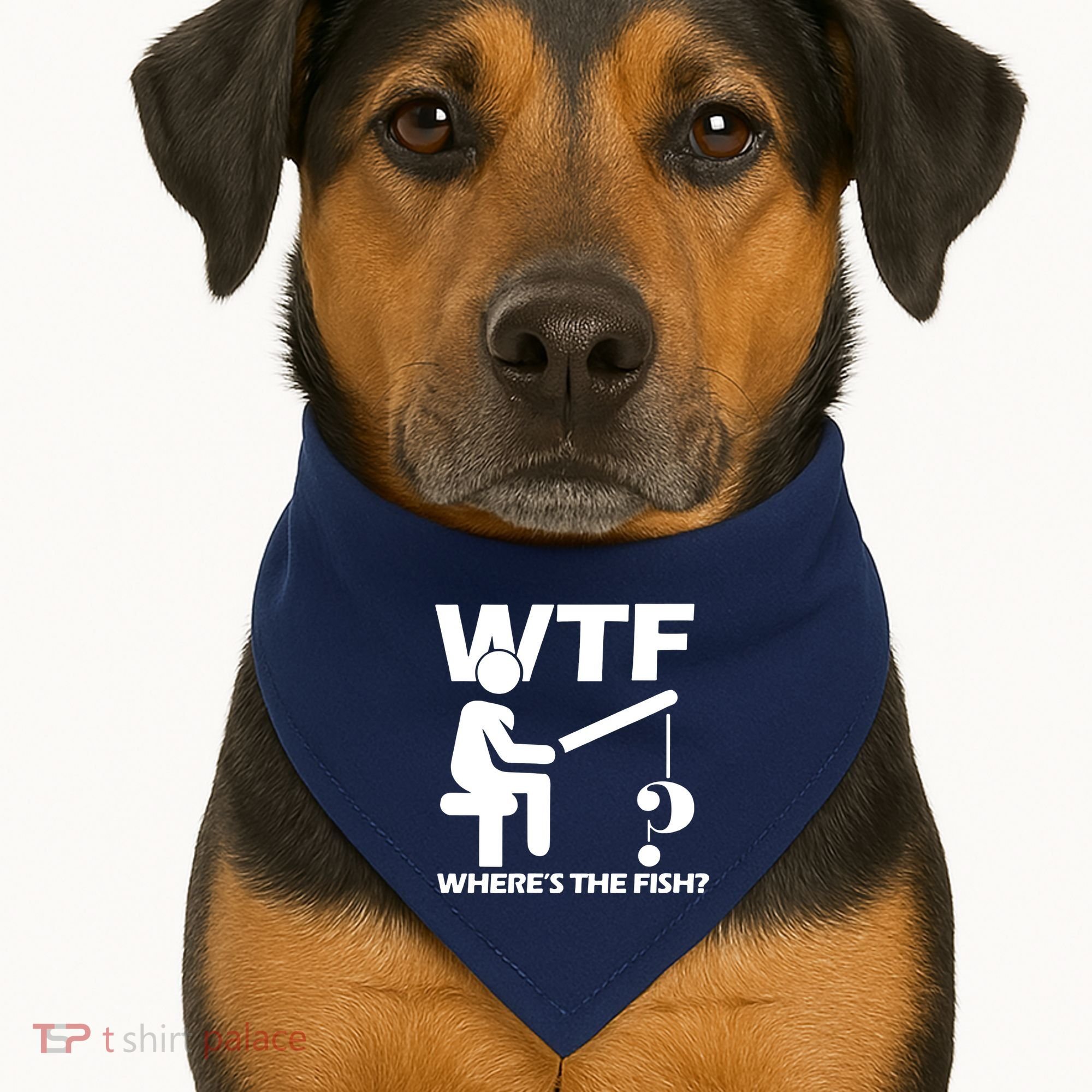 Wtf Wheres The Fish USA-Made Doggie Bandana