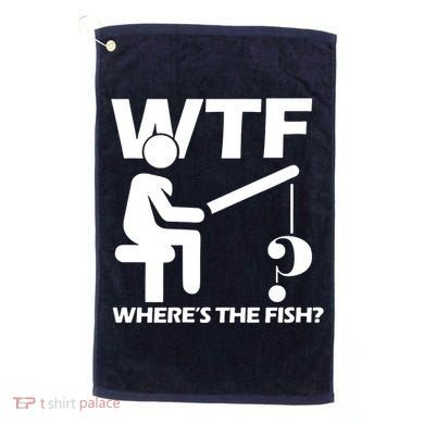 Wtf Wheres The Fish Golf Towel