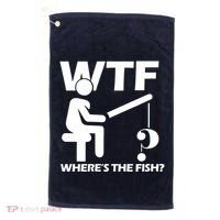 Wtf Wheres The Fish Golf Towel thumb 0