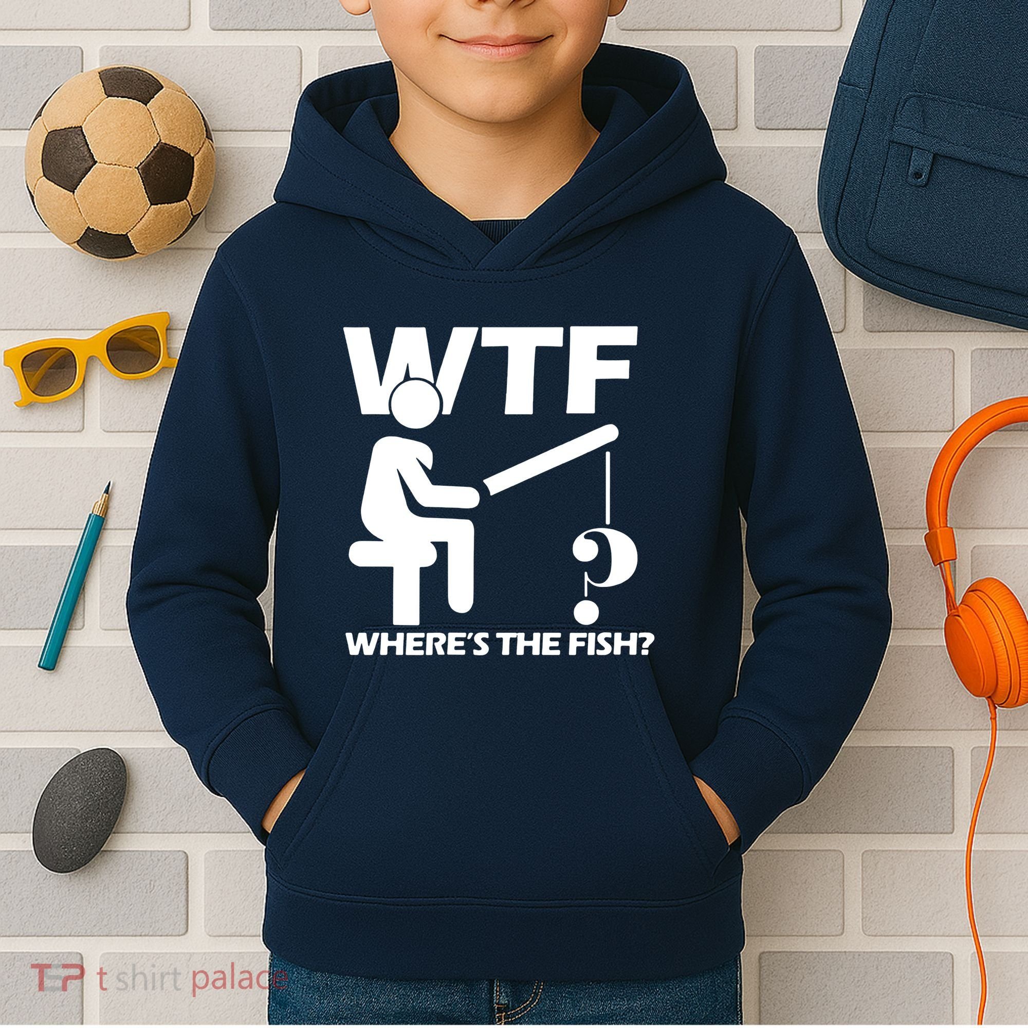 Wtf Wheres The Fish Kids Hoodie