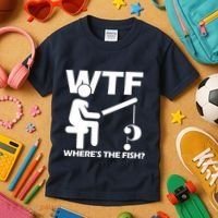 Wtf Wheres The Fish Kids T-Shirt thumb 3