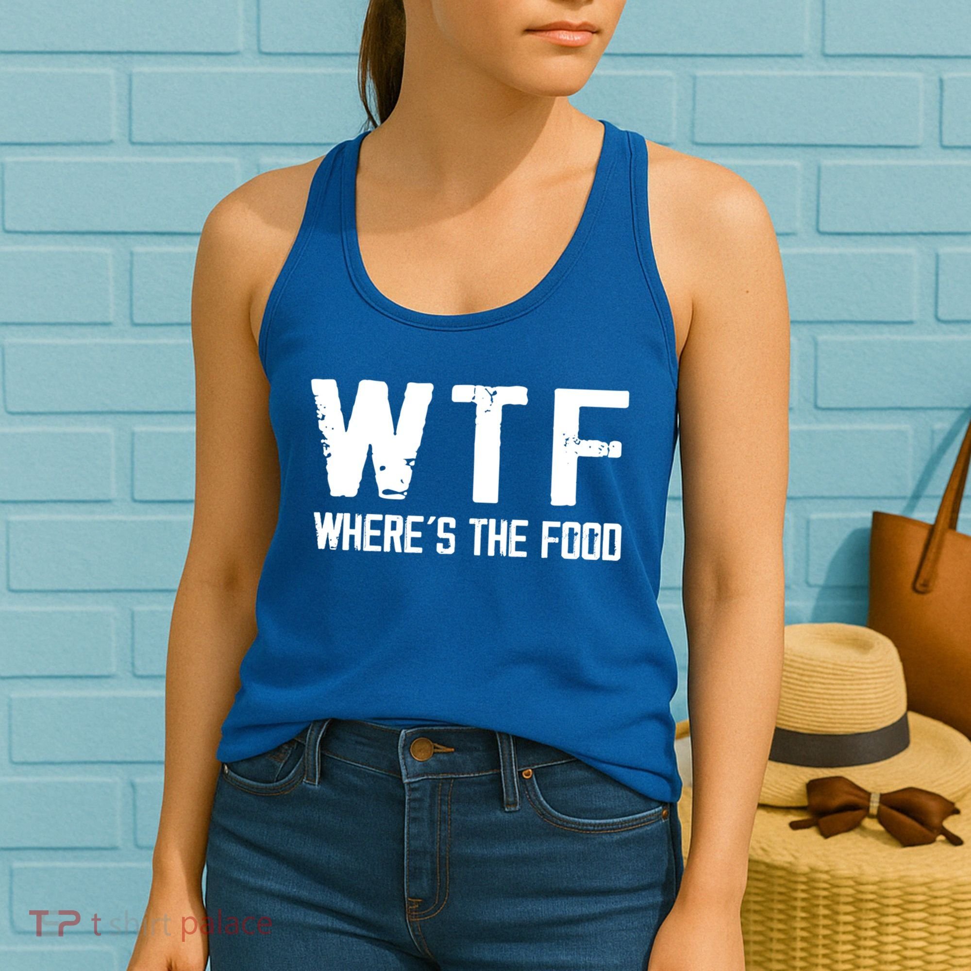 Wtf Wheres The Food Funny Food Enthusiasts Great Gift Women's Tank Top