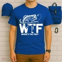 Wtf WhereS The Fish Funny Fishing Lover Gift T-Shirt thumb 6