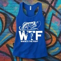 Wtf WhereS The Fish Funny Fishing Lover Gift Women's Tank Top thumb 3