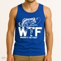 Wtf WhereS The Fish Funny Fishing Lover Gift Tank Top thumb 3