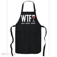 Wtf Wine Turkey Family Funny Thanksgiving Apron thumb 0