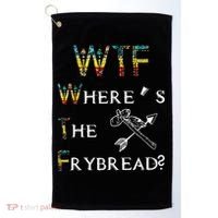 WTF Wheres The Frybread Native American Golf Towel thumb 0