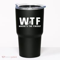 WTF Where's The Finish Funny Running Tumbler thumb 0