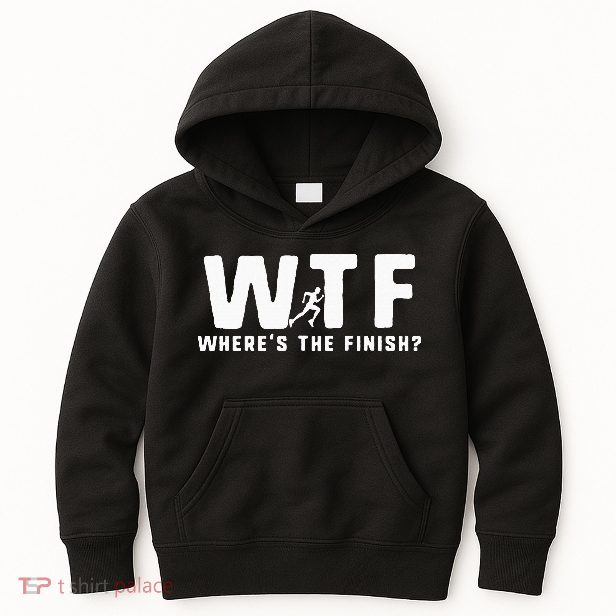 WTF Where's The Finish Funny Running Kids Hoodie