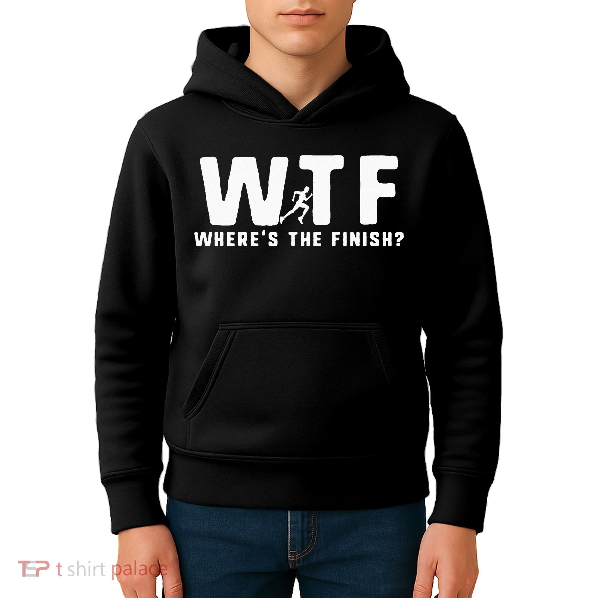 WTF Where's The Finish Funny Running Kids Hoodie