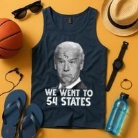 We Went To 54 States Joe Biden Loading Anti Biden Funny Tank Top thumb 4