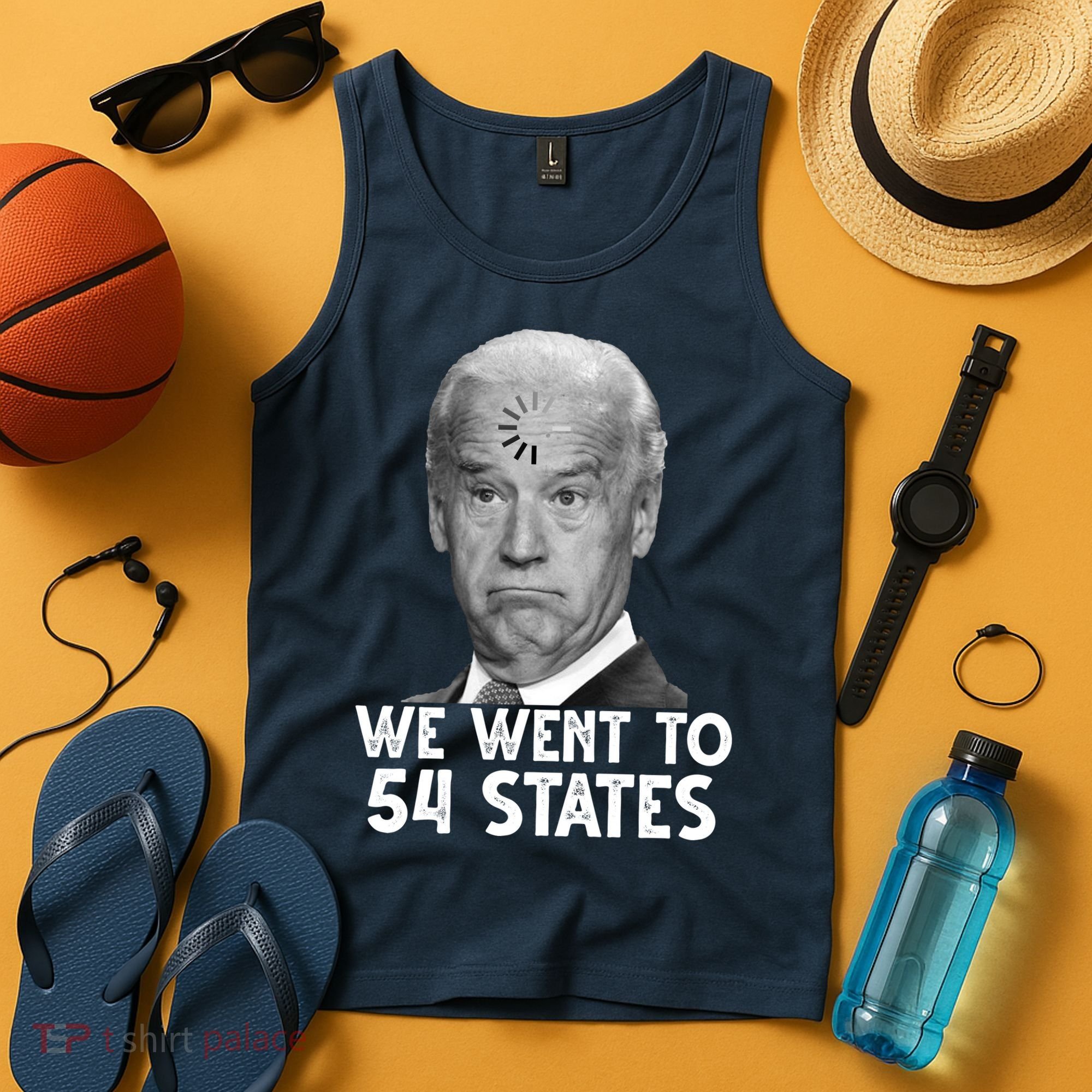 We Went To 54 States Joe Biden Loading Anti Biden Funny Tank Top