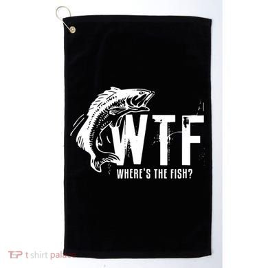 WTF Where's The Fish Golf Towel