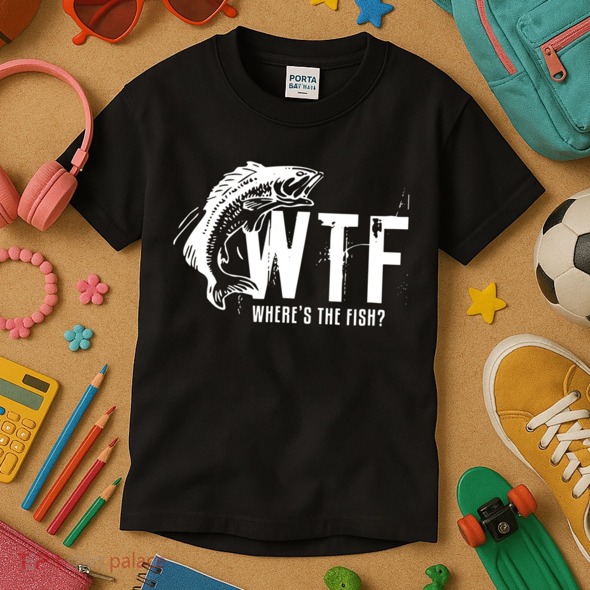 WTF Where's The Fish Kids T-Shirt