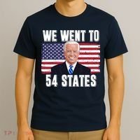 We Went To 54 States USA Flag Joe Biden Funny T-Shirt thumb 3