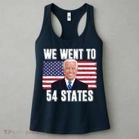 We Went To 54 States USA Flag Joe Biden Funny Women's Tank Top thumb 3