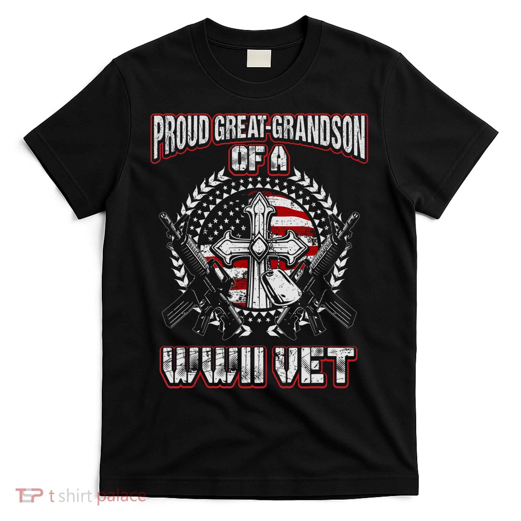 World War Two Veteran Proud Great Grandson Wwii Vet Military T-Shirt