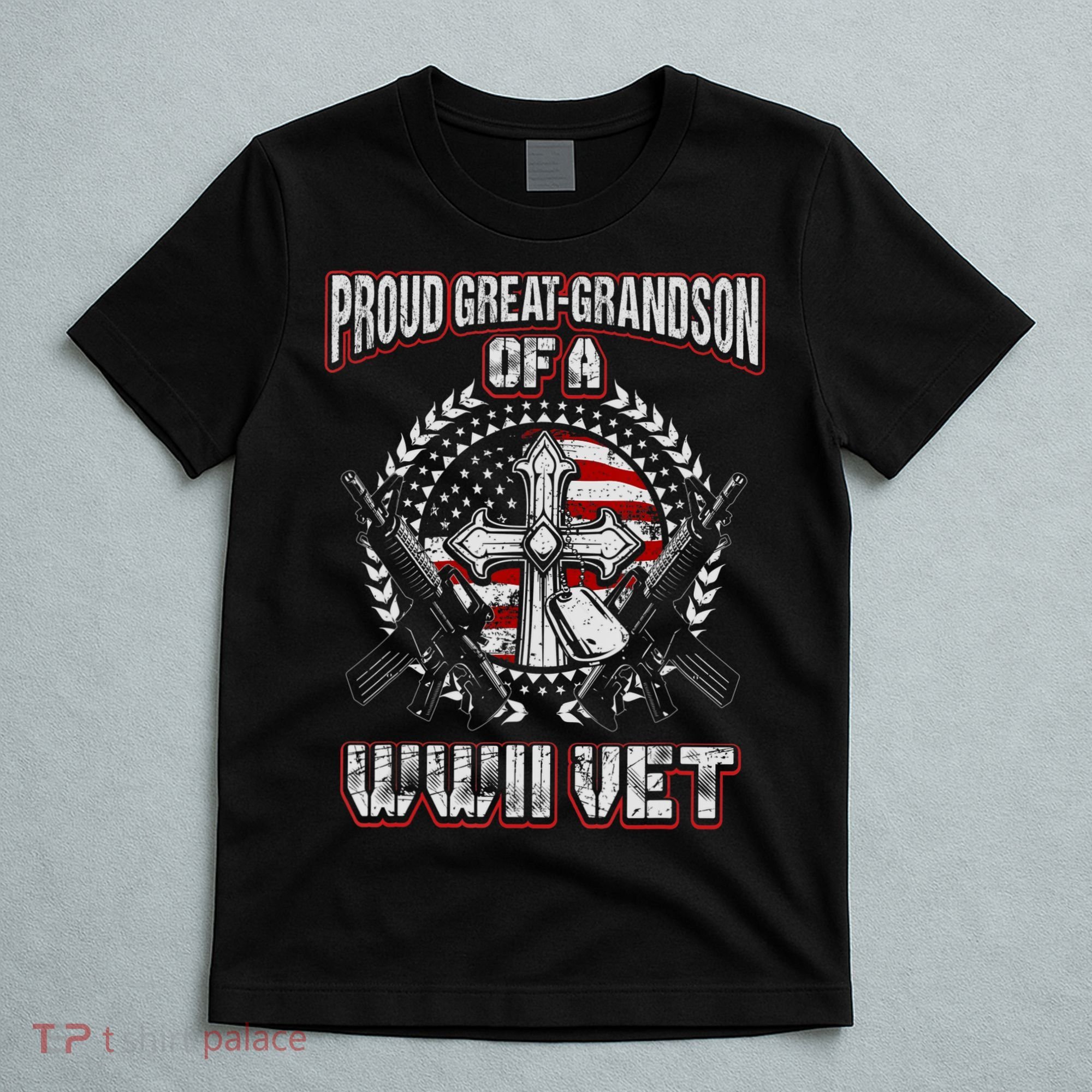 World War Two Veteran Proud Great Grandson Wwii Vet Military T-Shirt