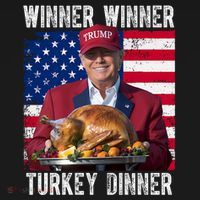 Winner Winner Turkey Dinner Funny Trump Usa Bucket Hat thumb 4