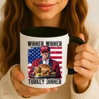 Winner Winner Turkey Dinner Funny Trump Usa Coffee Mug thumb 3