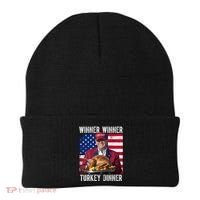 Winner Winner Turkey Dinner Funny Trump Usa Beanie thumb 0