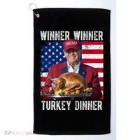 Winner Winner Turkey Dinner Funny Trump Usa Golf Towel thumb 0