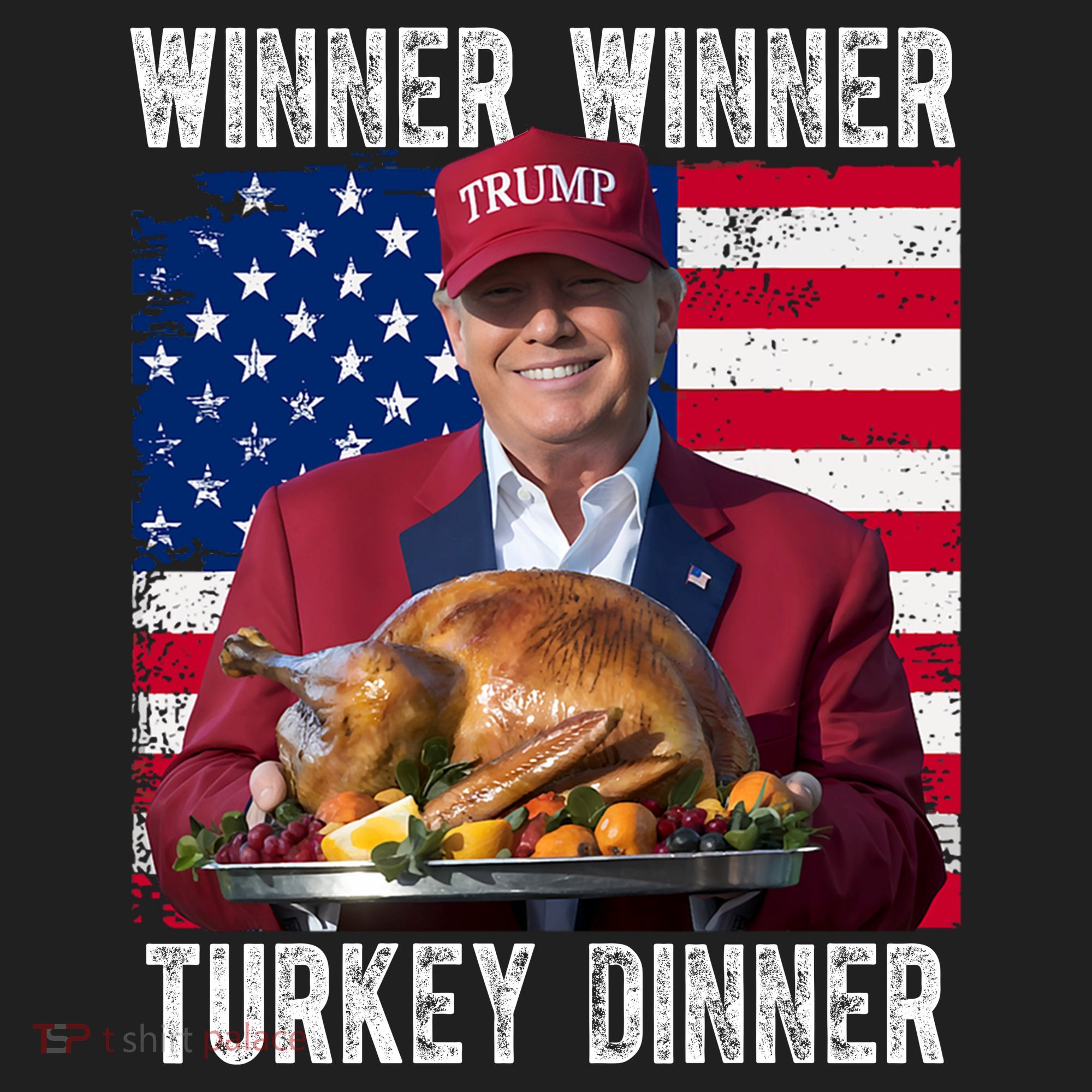 Winner Winner Turkey Dinner Funny Trump Usa Golf Towel