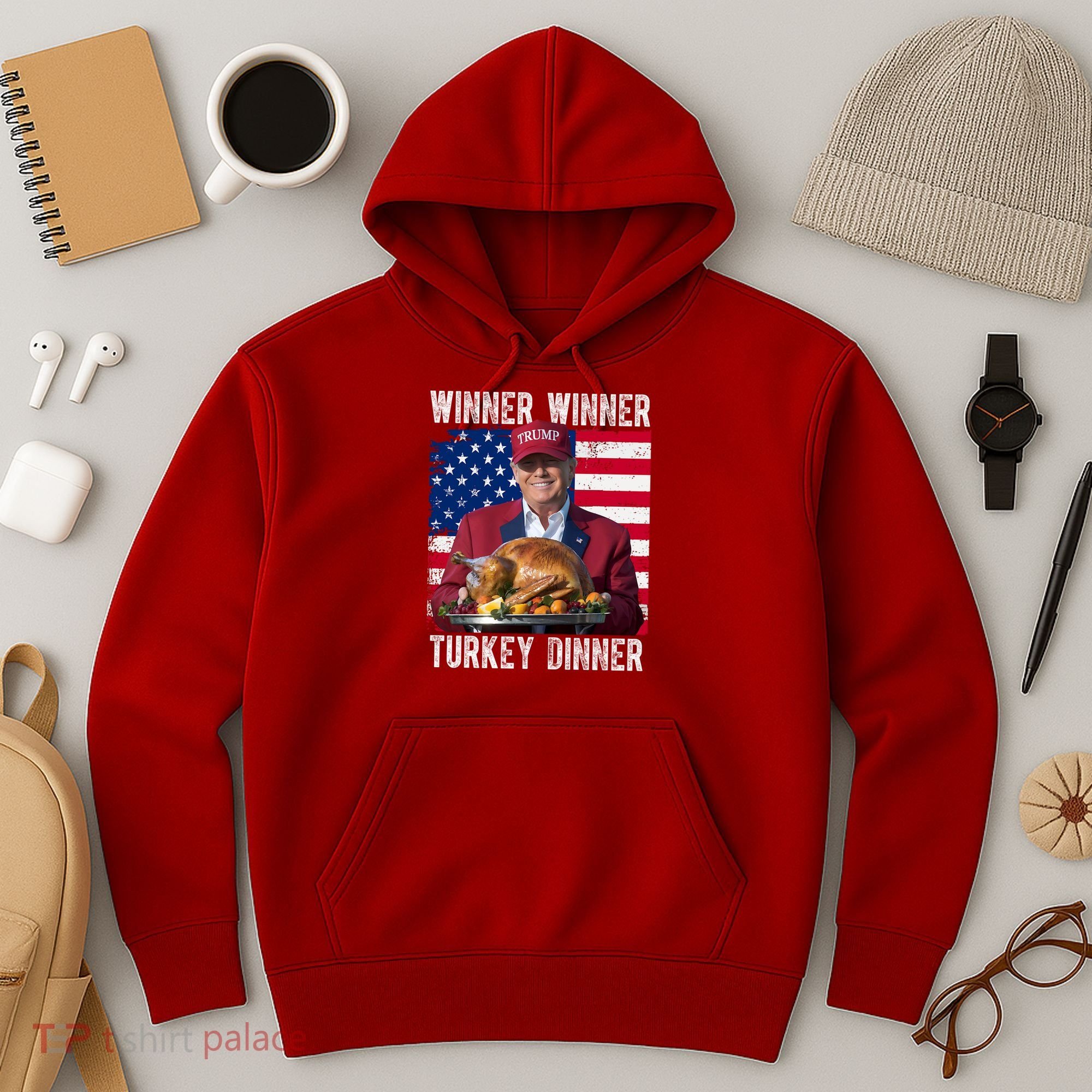 Winner Winner Turkey Dinner Funny Trump Usa Hoodie