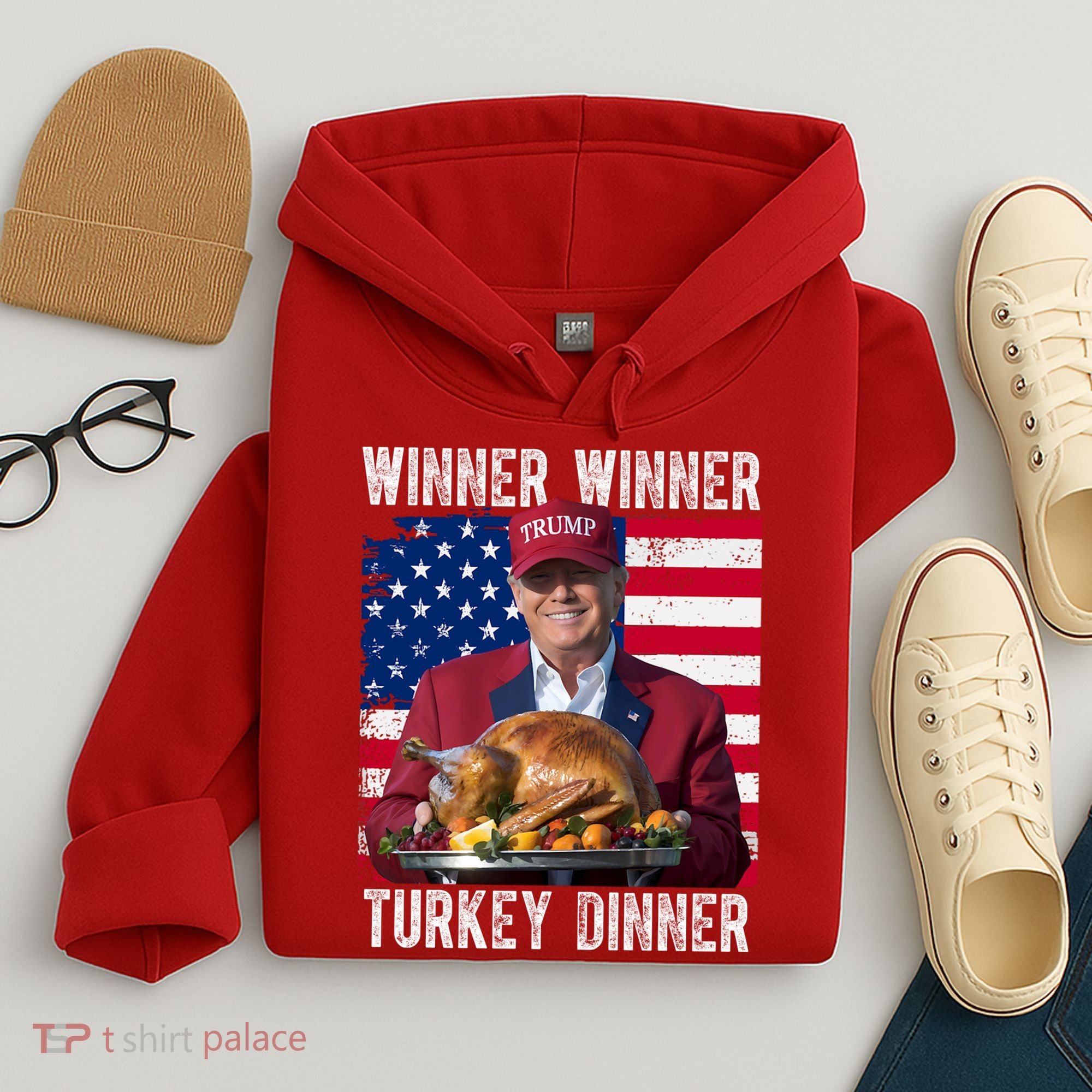 Winner Winner Turkey Dinner Funny Trump Usa Hoodie