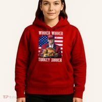 Winner Winner Turkey Dinner Funny Trump Usa Hoodie thumb 5