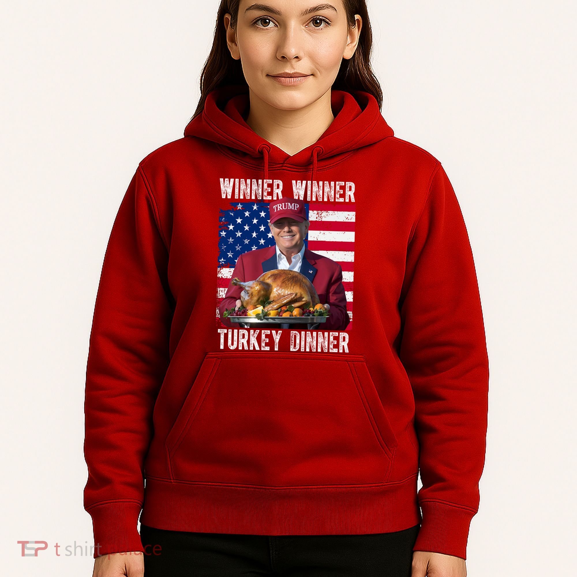 Winner Winner Turkey Dinner Funny Trump Usa Hoodie