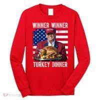 Winner Winner Turkey Dinner Funny Trump Usa Long Sleeve Shirt thumb 0