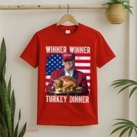 Winner Winner Turkey Dinner Funny Trump Usa T-Shirt thumb 2