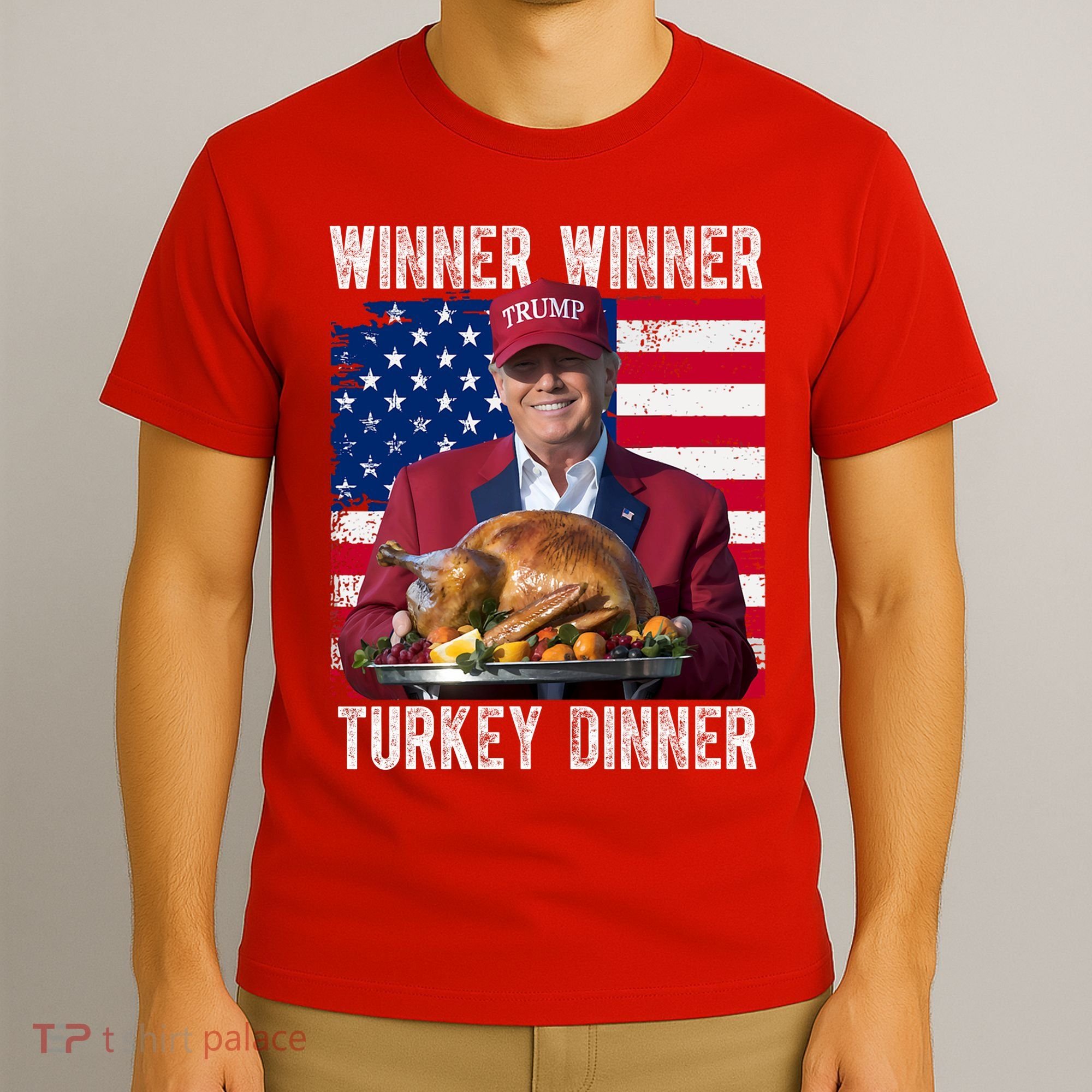 Winner Winner Turkey Dinner Funny Trump Usa T-Shirt