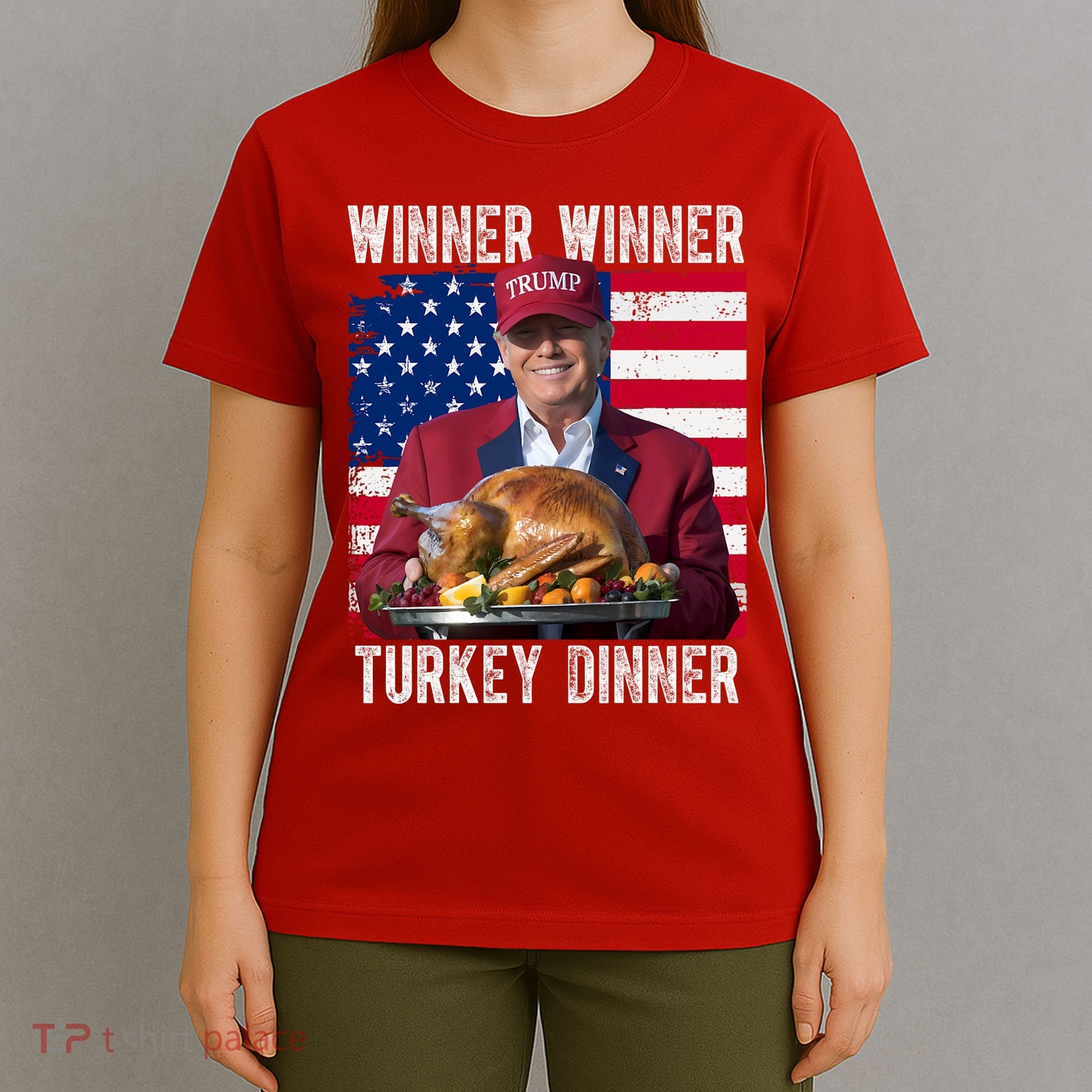 Winner Winner Turkey Dinner Funny Trump Usa T-Shirt
