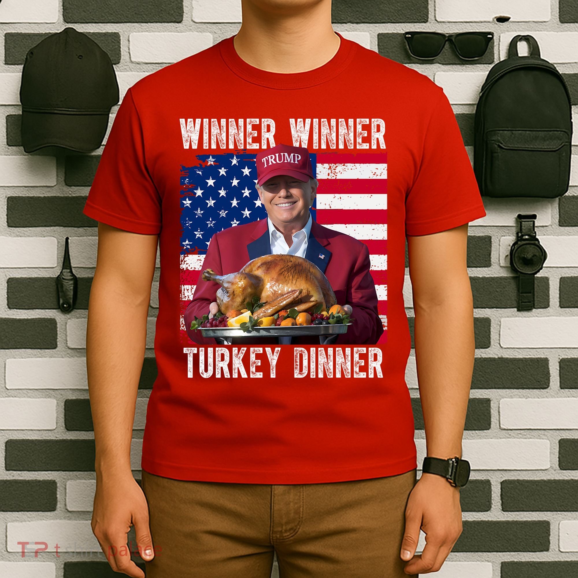 Winner Winner Turkey Dinner Funny Trump Usa T-Shirt