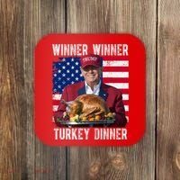 Winner Winner Turkey Dinner Funny Trump Usa Coaster thumb 0