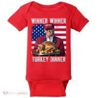 Winner Winner Turkey Dinner Funny Trump Usa Baby Bodysuit thumb 0