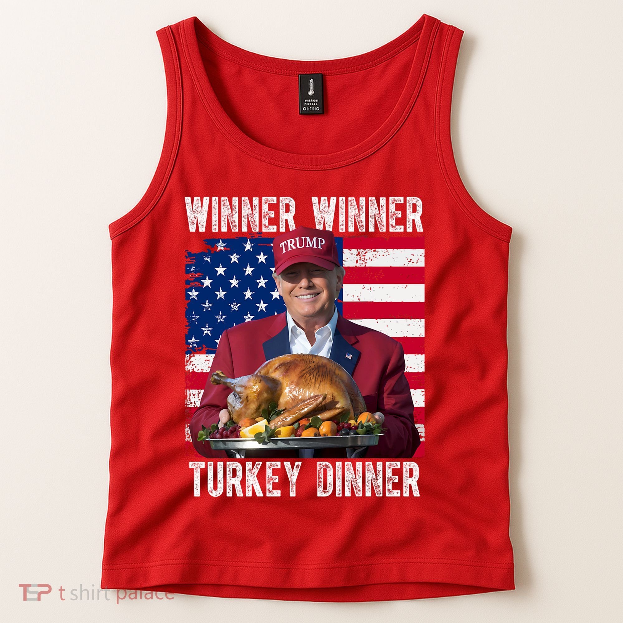Winner Winner Turkey Dinner Funny Trump Usa Tank Top