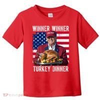 Winner Winner Turkey Dinner Funny Trump Usa Toddler T-Shirt thumb 0