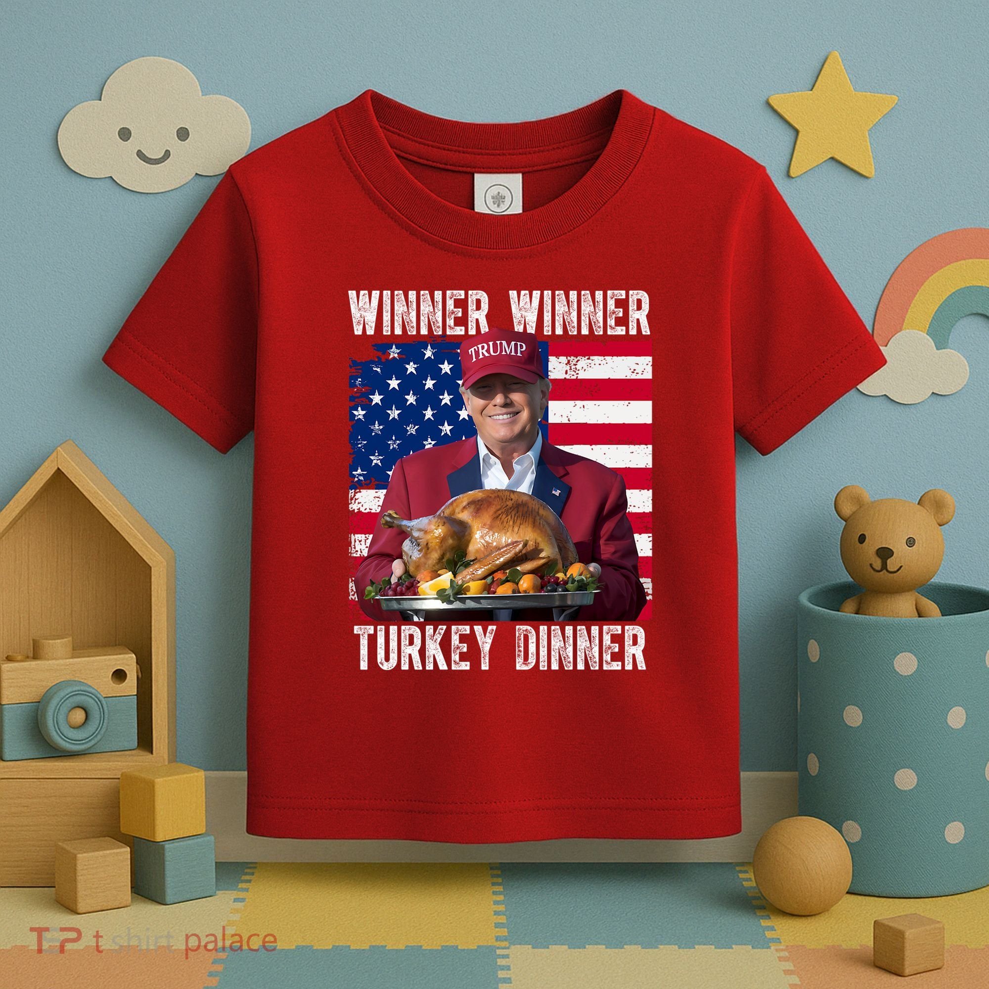 Winner Winner Turkey Dinner Funny Trump Usa Toddler T-Shirt