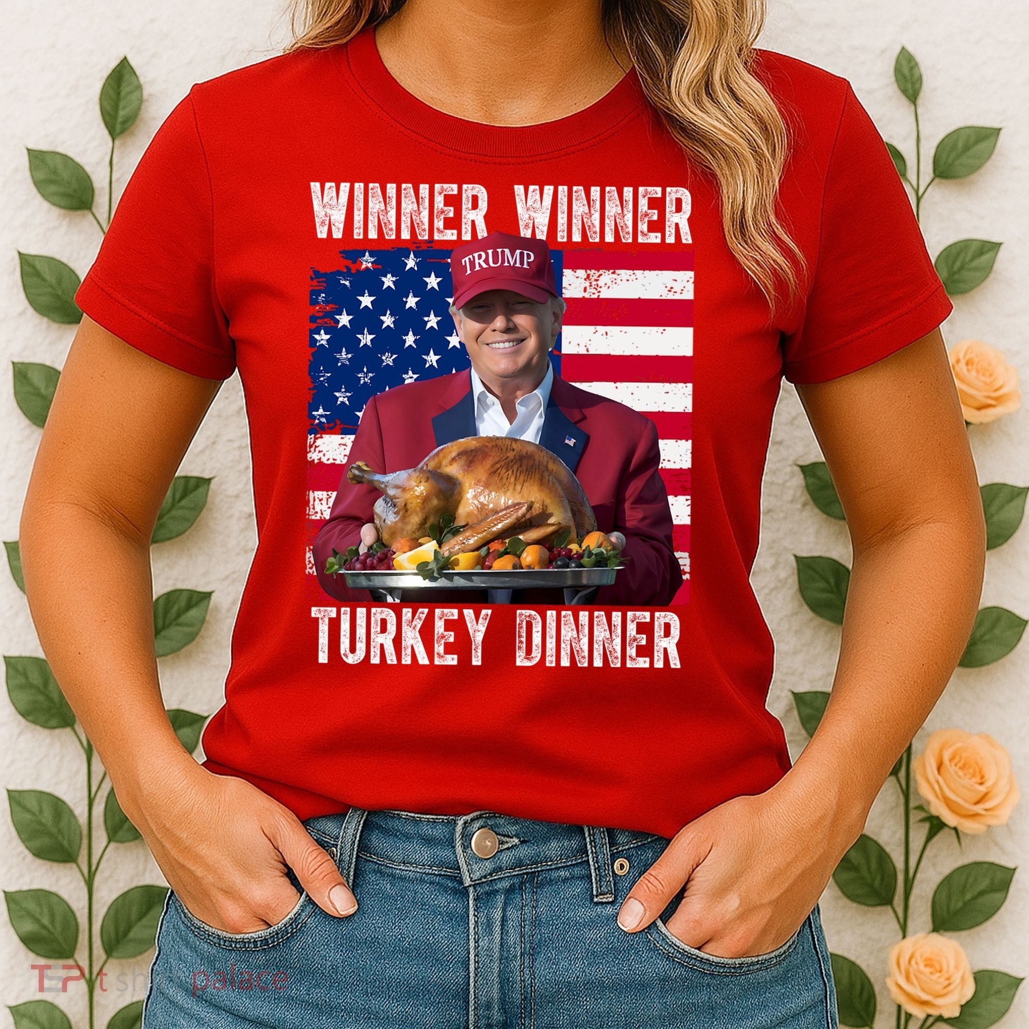 Winner Winner Turkey Dinner Funny Trump Usa Women's T-Shirt