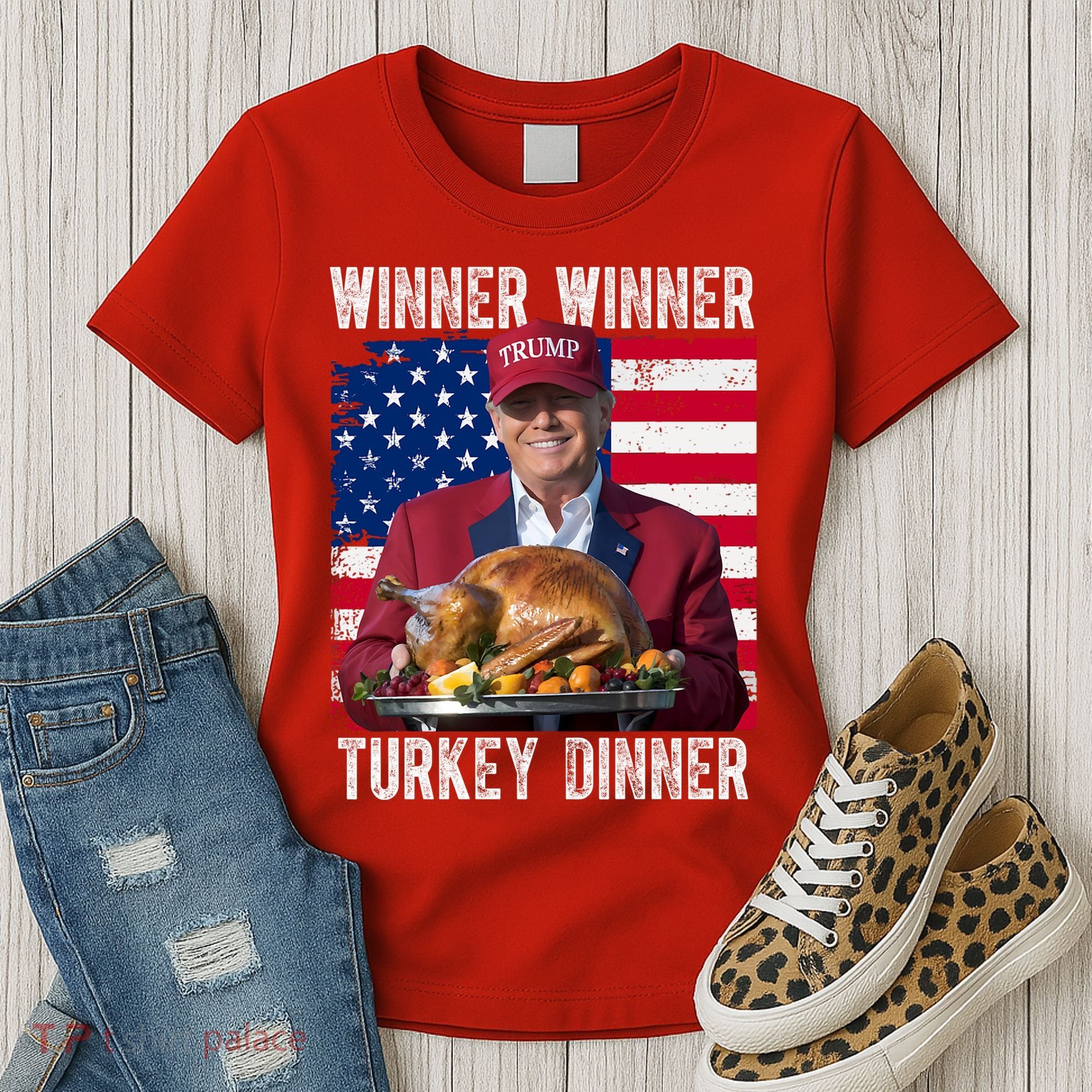 Winner Winner Turkey Dinner Funny Trump Usa Women's T-Shirt
