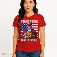 Winner Winner Turkey Dinner Funny Trump Usa Women's T-Shirt thumb 4