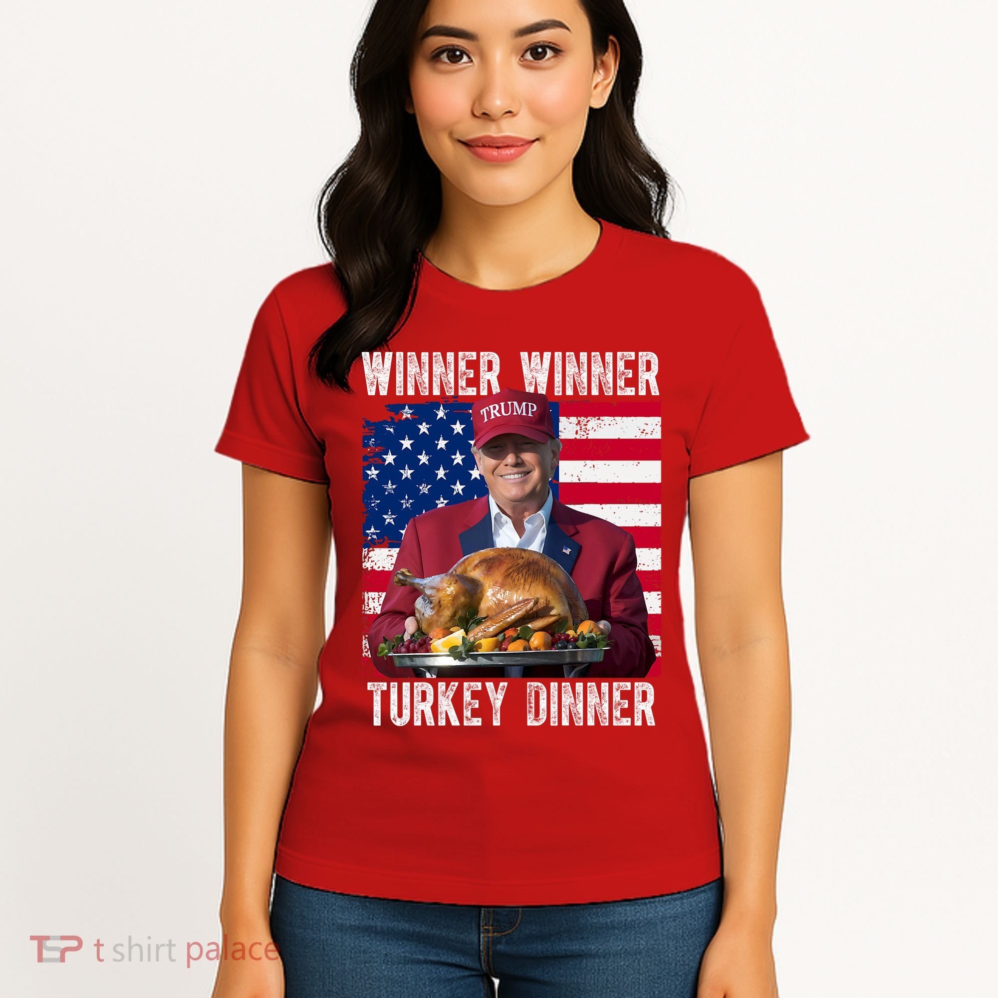 Winner Winner Turkey Dinner Funny Trump Usa Women's T-Shirt