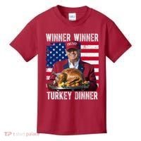 Winner Winner Turkey Dinner Funny Trump Usa Kids T-Shirt thumb 0