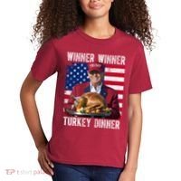 Winner Winner Turkey Dinner Funny Trump Usa Kids T-Shirt thumb 2