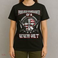 World War Two Veteran Proud Great Granddaughter Wwii Vet T-Shirt thumb 4