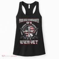 World War Two Veteran Proud Great Granddaughter Wwii Vet Women's Tank Top thumb 0
